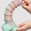 Fantasy Textured Remote Control Dildo Vibrator 8 Inch