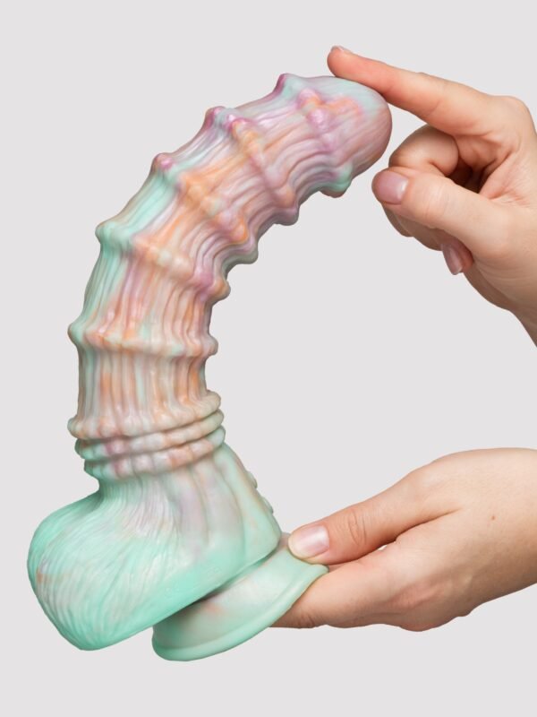 Fantasy Textured Remote Control Dildo Vibrator 8 Inch