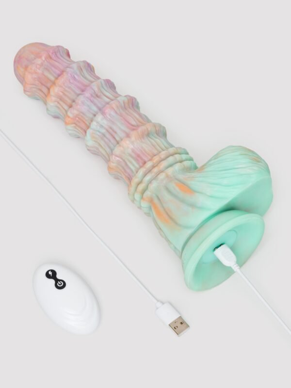 Fantasy Textured Remote Control Dildo Vibrator 8 Inch