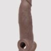 Lovehoney Real-Feel Penis Extender 1.5 Inch with Ball Loop - Flesh Brown