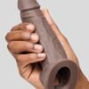 Lovehoney Real-Feel Penis Extender 1.5 Inch with Ball Loop - Flesh Brown