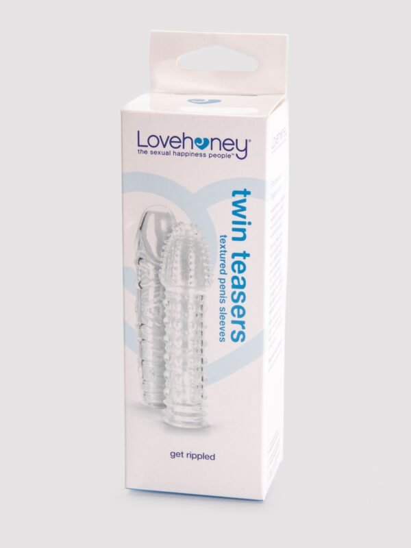 Lovehoney Twin Teasers Textured Penis Sleeves (2 Pack)