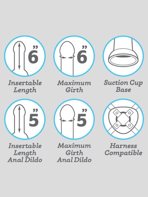 Lifelike Lover Ultra Realistic Double Penetrator Suction Cup Dildo 6 Inch