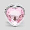 Lovehoney Jeweled Heart Metal Medium Butt Plug 3 Inch