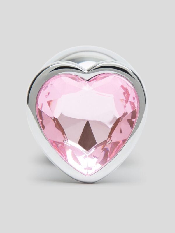 Lovehoney Jeweled Heart Metal Medium Butt Plug 3 Inch