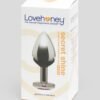 Lovehoney Jeweled Heart Metal Medium Butt Plug 3 Inch