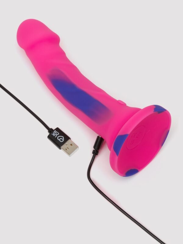 Lifelike Lover Luxe Realistic Multicoloured Silicone Vibrating Dildo 7 Inch