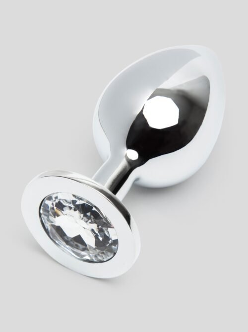 Lovehoney Jeweled Metal Large Butt Plug 3.5 Inch Clear