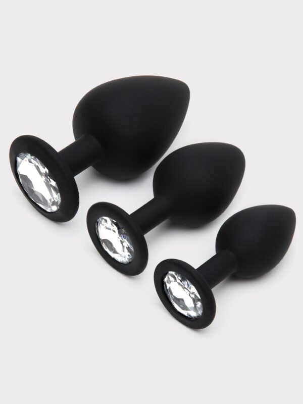 a43997g79347_1 Silicone Jewelled Butt Plug Set (3 Piece)