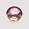 Rear Assets Small Jewelled Rose Gold Metal Butt Plug 2 Inch