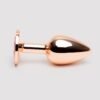 Rear Assets Small Jewelled Rose Gold Metal Butt Plug 2 Inch