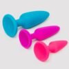 Rainbow Tapered Silicone Butt Plug Set (3-Piece)