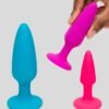 Rainbow Tapered Silicone Butt Plug Set (3-Piece)