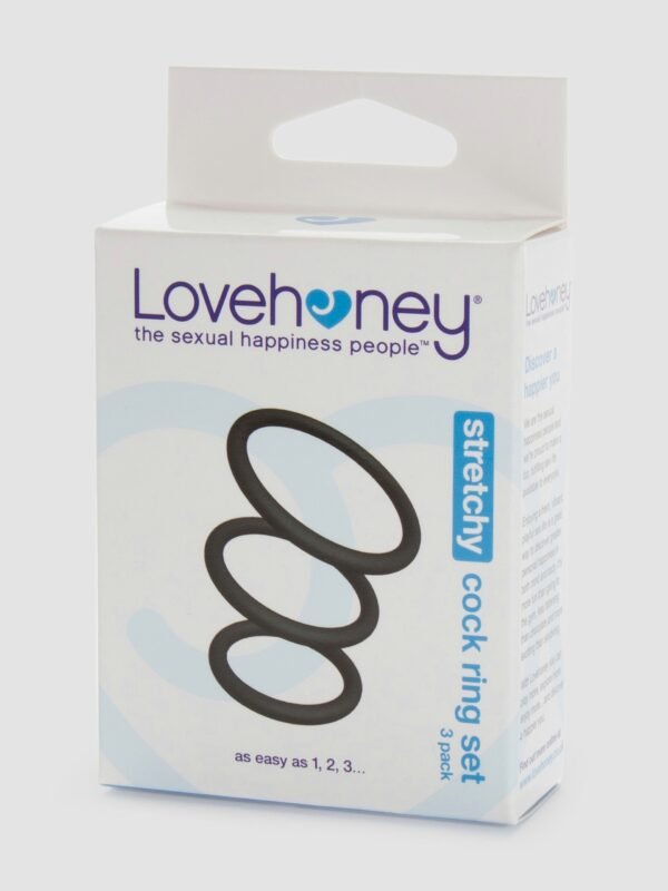 Lovehoney Get Hard Stretchy Silicone Cock Ring Set (3 Count)