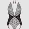 66936_6 Lovehoney Crotchless Deep Plunge Black Lace Teddy