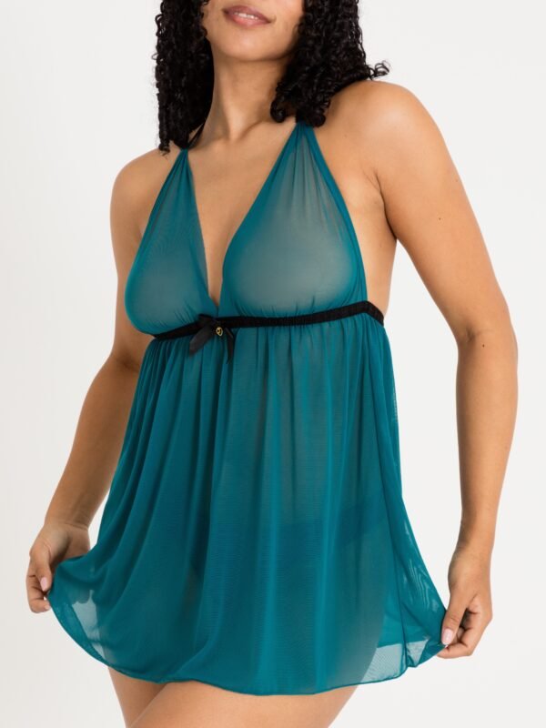 Lovehoney Barely There Sheer Green Babydoll Set
