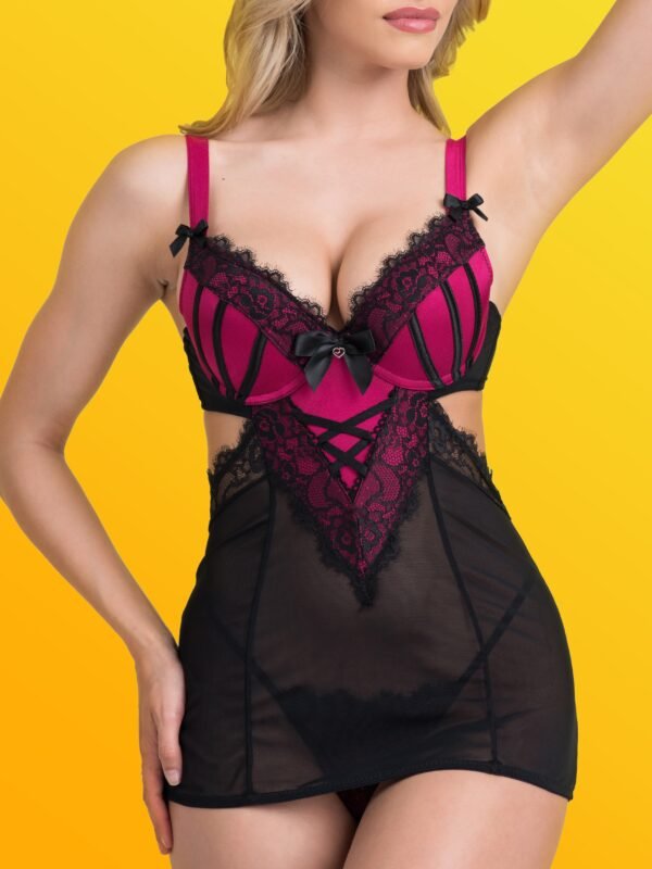 Lovehoney Boudoir Belle Cherry Cut-Out Chemise Set