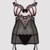 Lovehoney Boudoir Belle Blush Pink Cut-Out Chemise Set