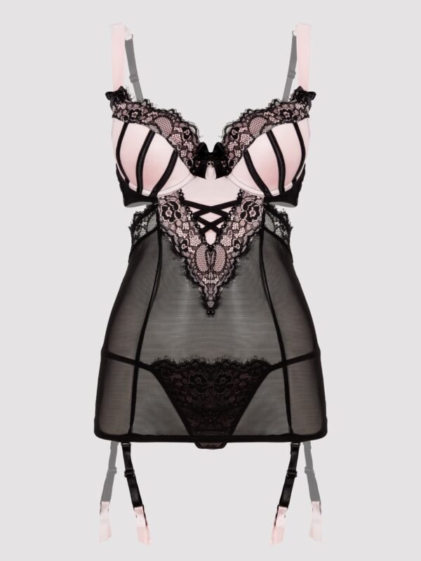 Lovehoney Boudoir Belle Blush Pink Cut-Out Chemise Set