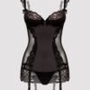 Lovehoney Treasure Me Black Underwired Plunge Chemise Set