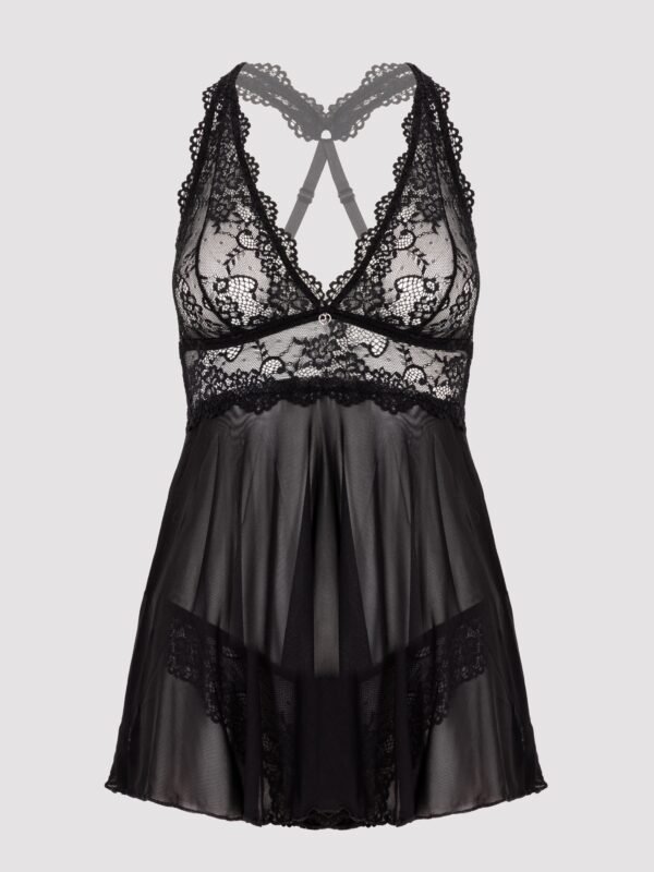 Lovehoney Bombshell Black Lace Babydoll Set