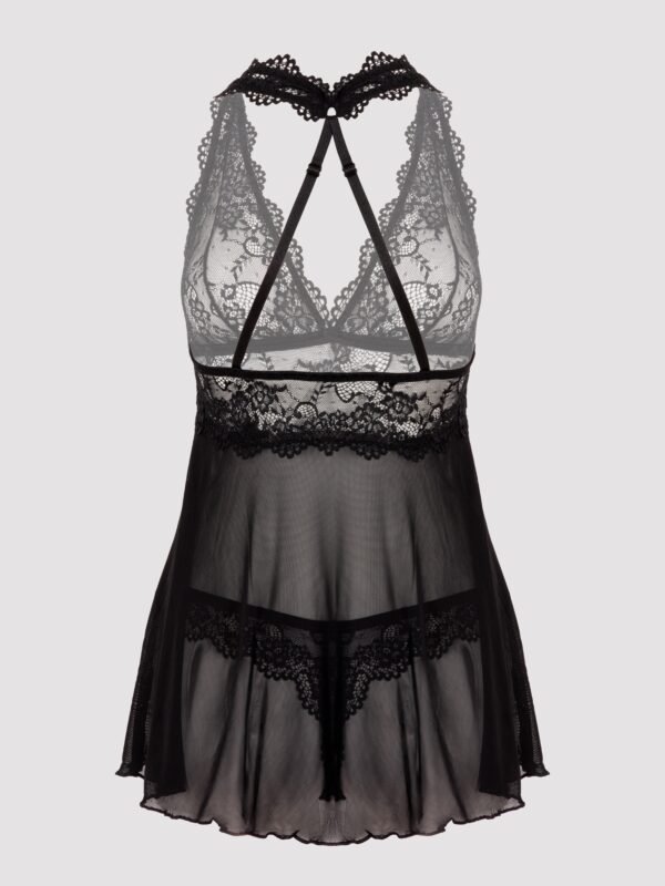Lovehoney Bombshell Black Lace Babydoll Set