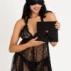 Lovehoney Black Lace Babydoll Gift Set