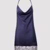 Lovehoney Dark Orchid Navy Satin and Lace Chemise