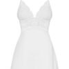 Obsessive White Lace Babydoll & Thong
