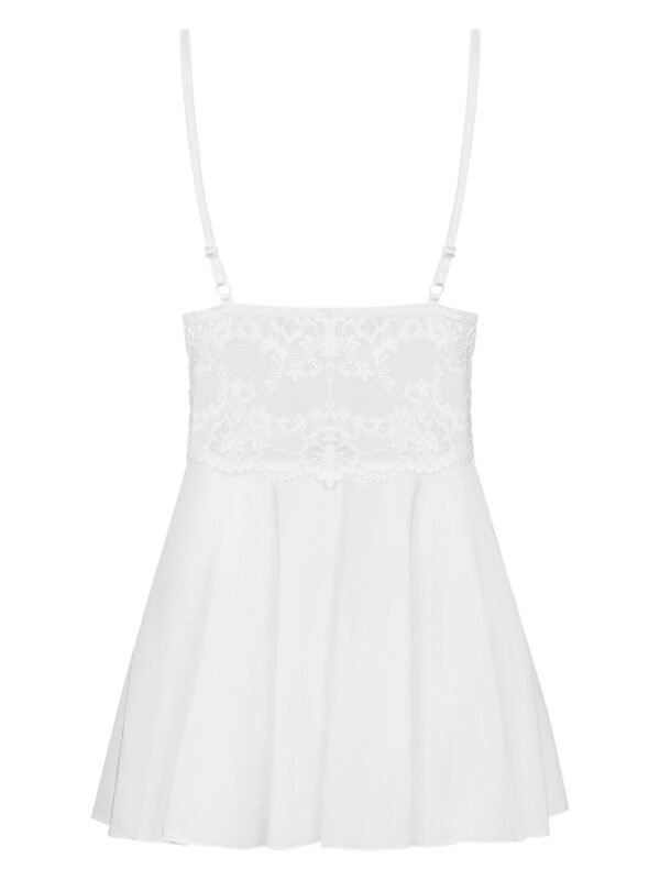 Obsessive White Lace Babydoll & Thong