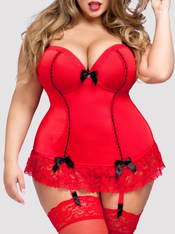 a36212g68770_1 Lovehoney Plus Size Seduce Me Red Push-Up Basque Set