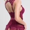 Lovehoney Moonlight Wine Plunge Basque Set
