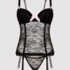 Lovehoney Black Lace Push-Up Basque Set