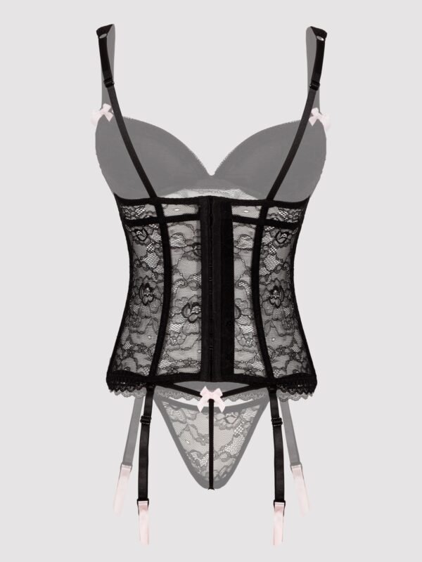Lovehoney Black Lace Push-Up Basque Set