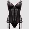 Lovehoney Treasure Me Black Push-Up Basque Set