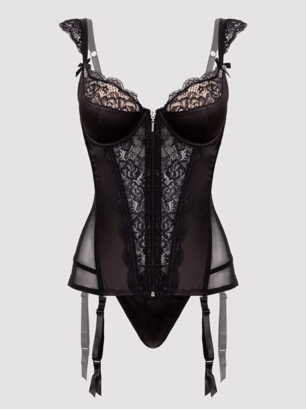 Lovehoney Treasure Me Black Push-Up Basque Set