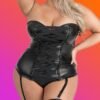 a41282g75185_2 Lovehoney Plus Size Fierce Leather-Look Basque Set