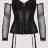 Lovehoney Plus Size Secret Silhouette Black Steel-Boned Long Sleeve Corset