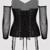 Lovehoney Plus Size Secret Silhouette Black Steel-Boned Long Sleeve Corset