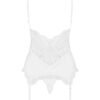 Obsessive White Lace Basque Set