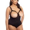 a30927g52479_2 Oh La La Cheri Plus Size Open Cup Crotchless Lace Teddy