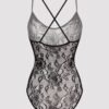 a34590g62525_5 Lovehoney Black Crotchless Lace Spaghetti Strap Teddy