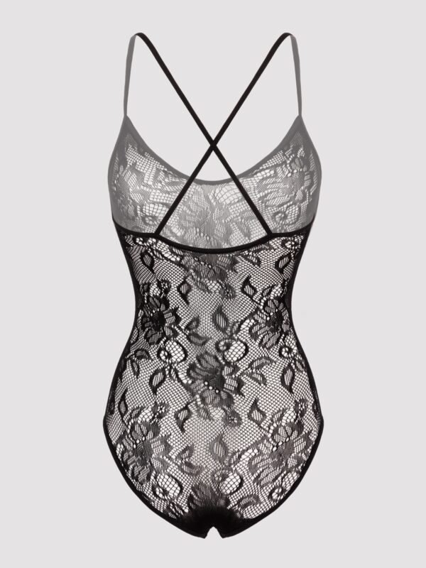 a34590g62525_5 Lovehoney Black Crotchless Lace Spaghetti Strap Teddy