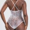 Lovehoney White Crotchless Lace Spaghetti Strap Teddy