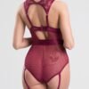 Lovehoney Moonlight Wine Crotchless Plunge Teddy