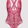 Lovehoney Late Night Liaison Wine Crotchless Lace Teddy