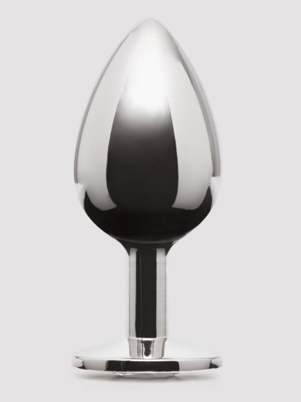 Lovehoney Jeweled Metal Large Butt Plug 3.5 Inch Clear
