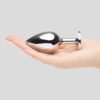 Lovehoney Jeweled Metal Large Butt Plug 3.5 Inch Clear