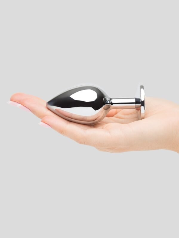 Lovehoney Jeweled Metal Large Butt Plug 3.5 Inch Clear