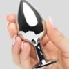 Lovehoney Jeweled Metal Large Butt Plug 3.5 Inch Clear
